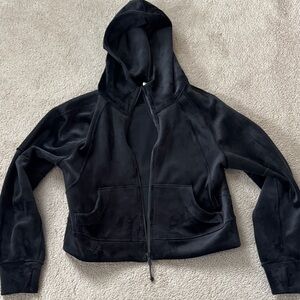 Lululemon Velvet Cropped Oversized Hoodie